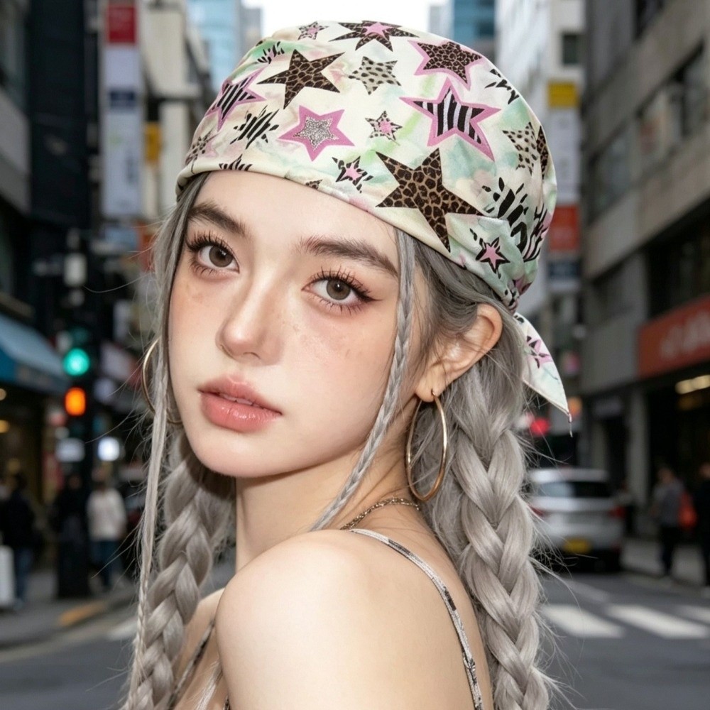 Women'S Fashion Edgy - Syal Persegi Vintage yang Tahan Lama