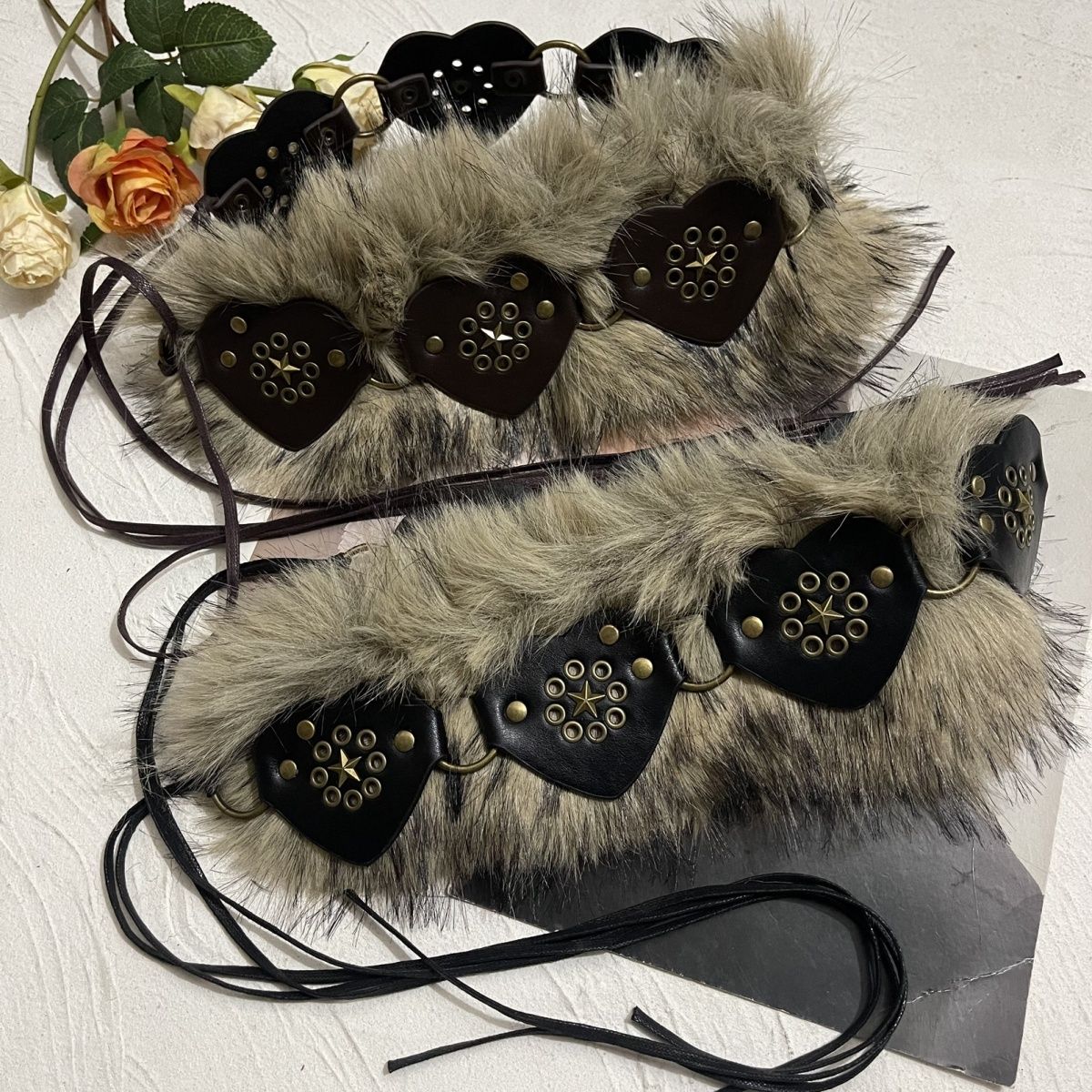 Women'S Fashion Edgy - ‌ Sabuk Bulu Punk Y2K -