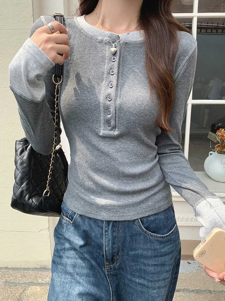 Women'S Fashion For 2025 - Kaos Patchwork Y2K 2025, Atasan Grunge