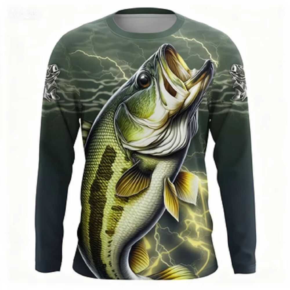 Women And Men Fashion - Kaos Lengan Panjang Kerah Bulat Pola