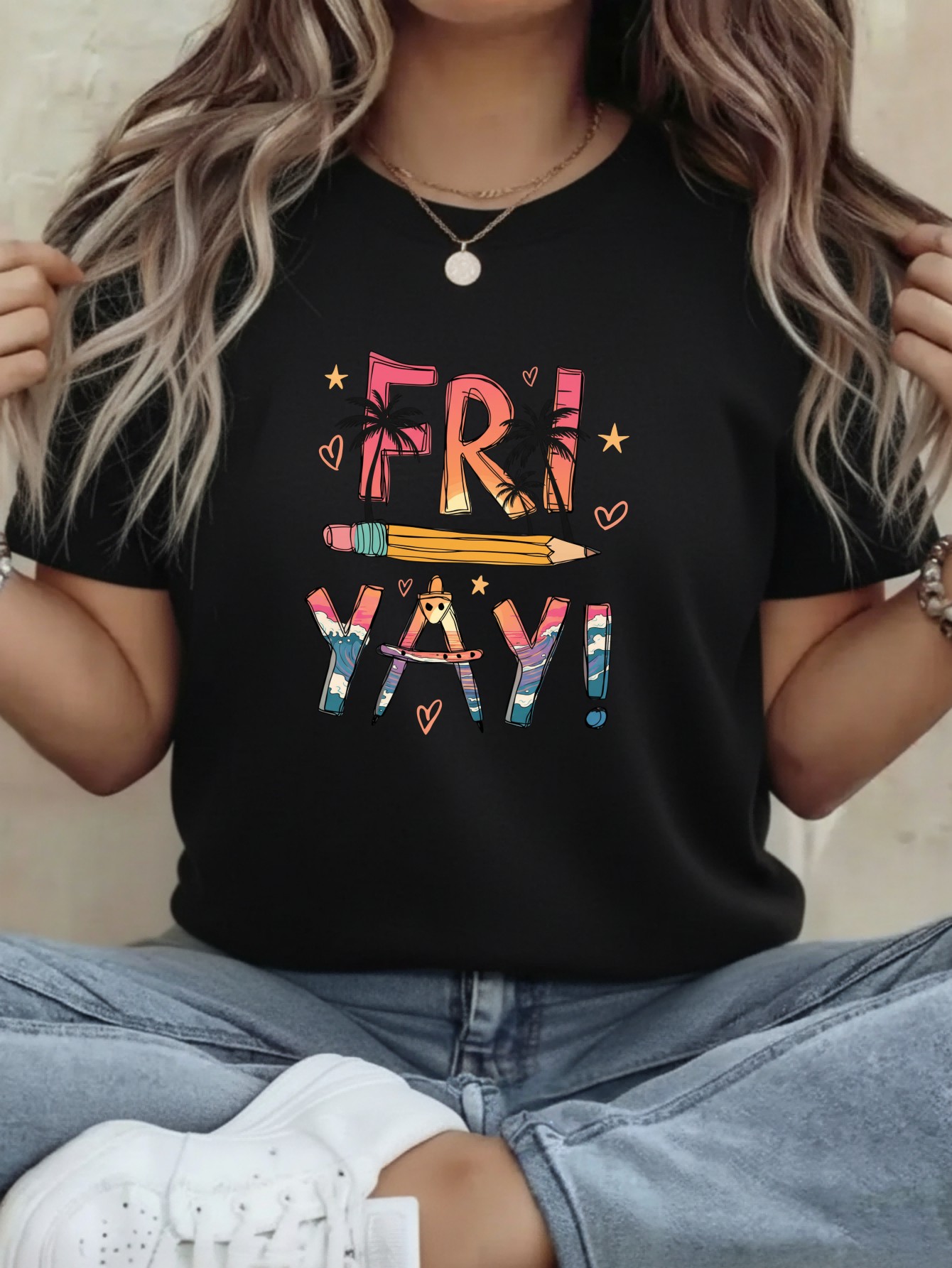Women'S Y2K Fashion Aesthetic - Kaus Fashion Wanita Pakaian Olahraga Kebugaran