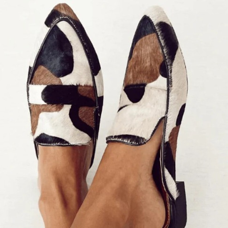 Women'S Fashion Loafers - Sepatu Wanita Kasual Motif Kulit Sapi