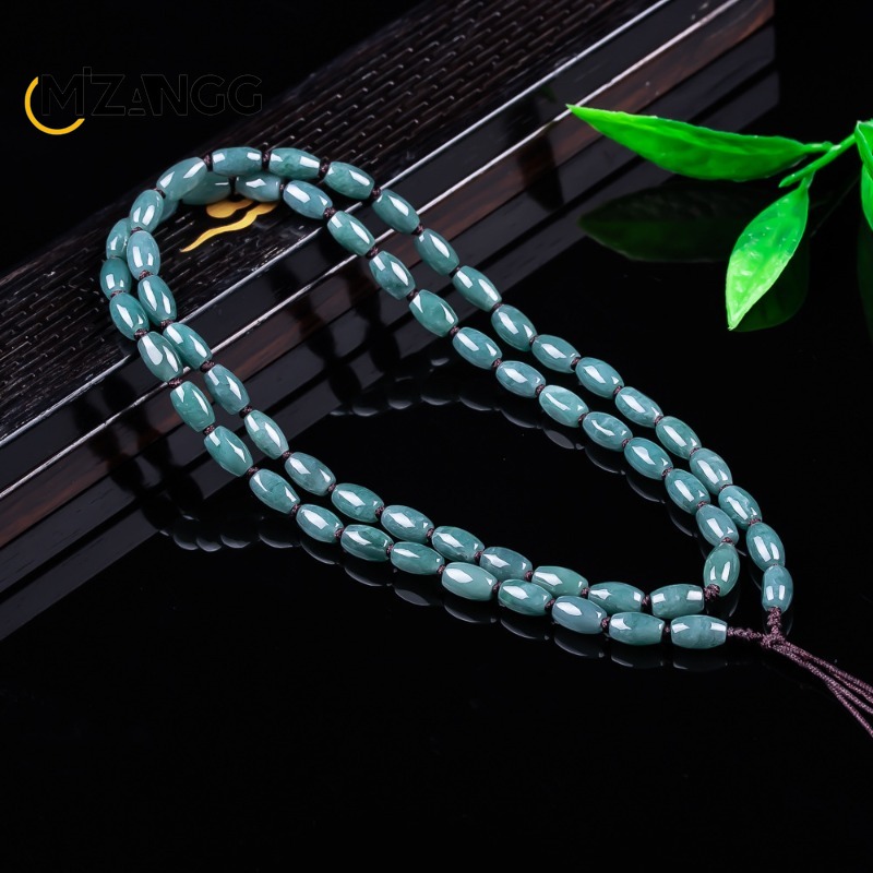 Women And Men Fashion - Kalung Liontin Batu Giok Biru Air