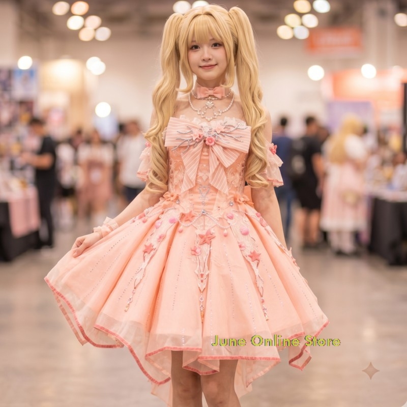 Sleeveless Jumpsuit - Kostum Cosplay Anime Infinity Nikki Pink