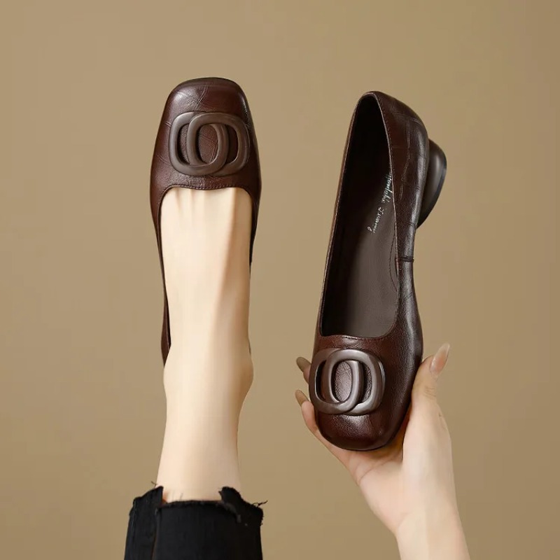 Women'S Fashion Loafers - Sepatu Wanita Gaya Prancis, Sepatu Kulit