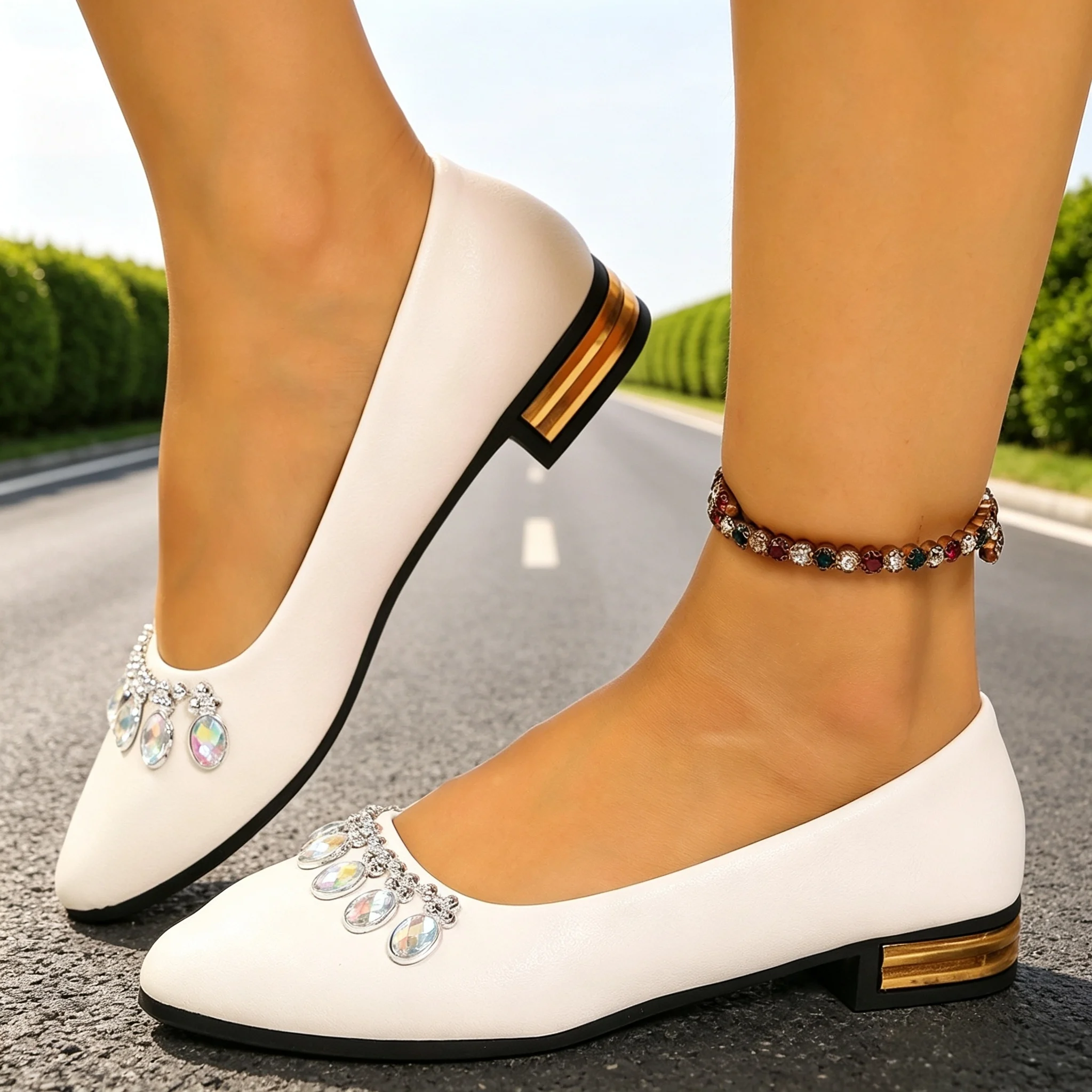 Women'S Fashion Loafers - Sepatu Balet Wanita Model Pointed Toe,