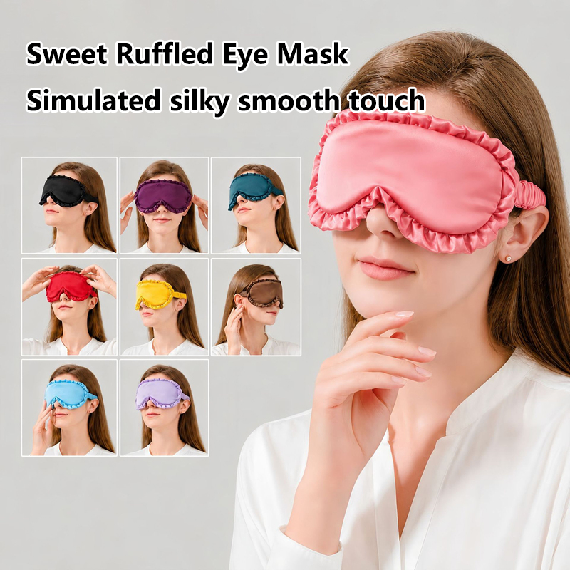 Women And Men Fashion - Masker Mata Imitasi Sutra Solid Modis,