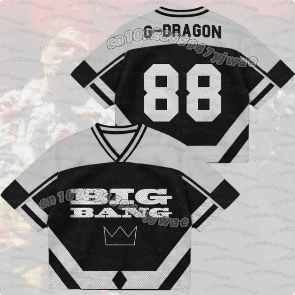 Women And Men Fashion - Kaos Jersey Jaring Campuran BigBang 2026