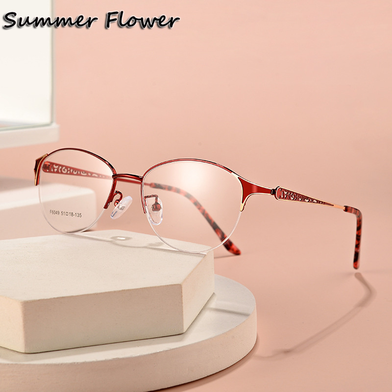 Women'S Fashion Glasses With Clear Lenses - Kacamata Oval Wanita Bingkai Optik Campuran