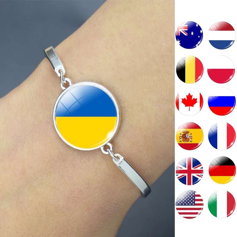Women Fashion Uk - Gelang liontin bendera dunia Polandia gelang