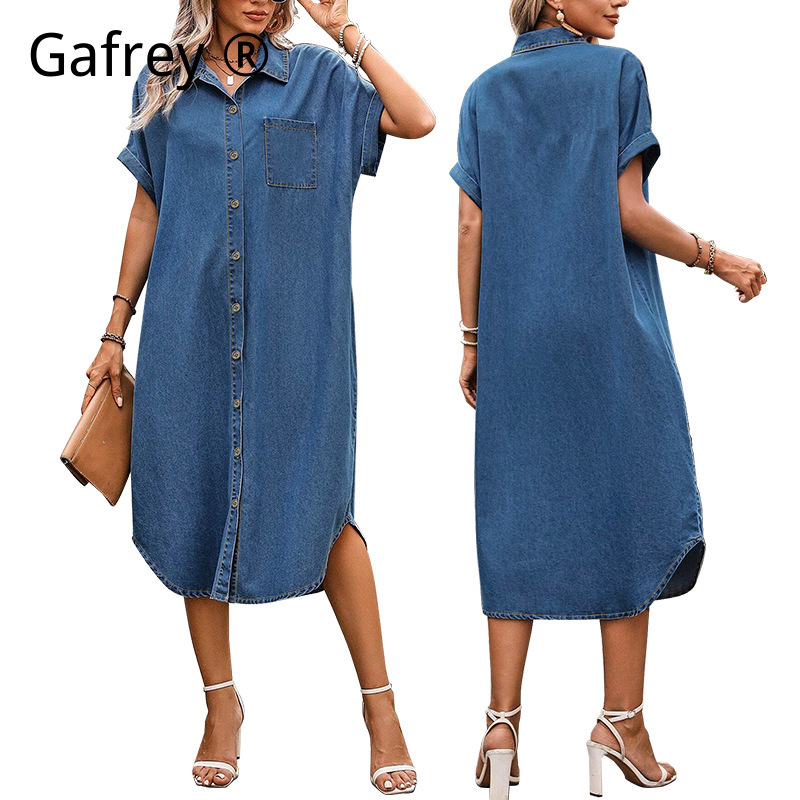 Women Fashion Jeans - Gaun Denim Wanita Ukuran Besar 4XL