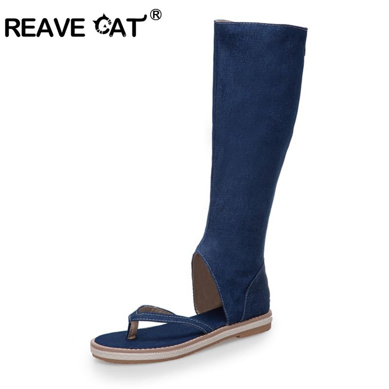 Women Fashion Jeans - REAVE sepatu kucing klip sandal jari