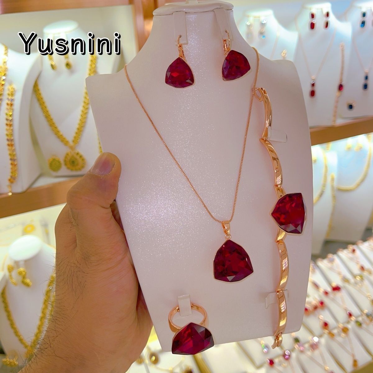 Women Fashion Uk - Set Perhiasan Mewah Berlapis Emas 24K