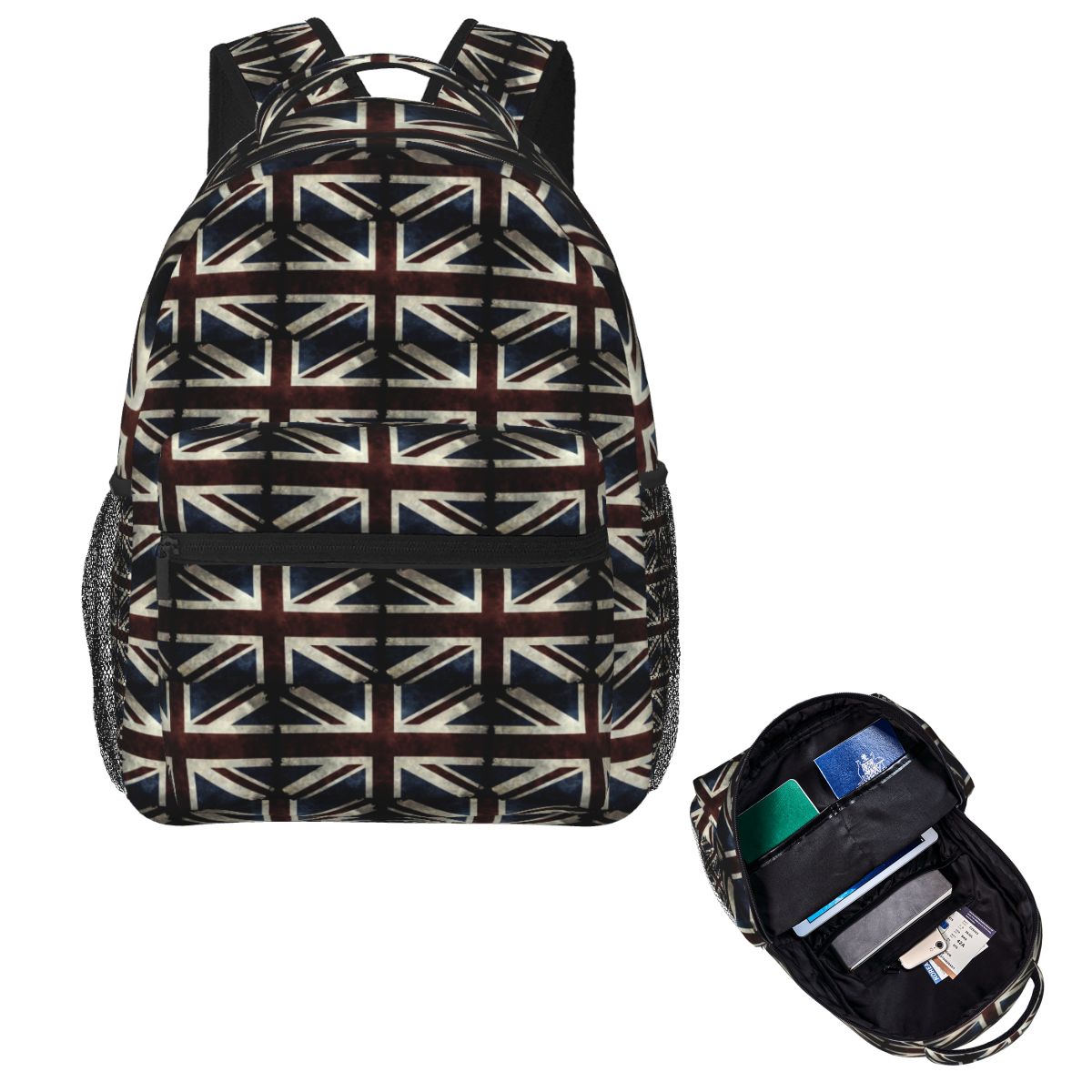 Women Fashion Uk - Tas Ransel Sekolah Motif Bendera Union