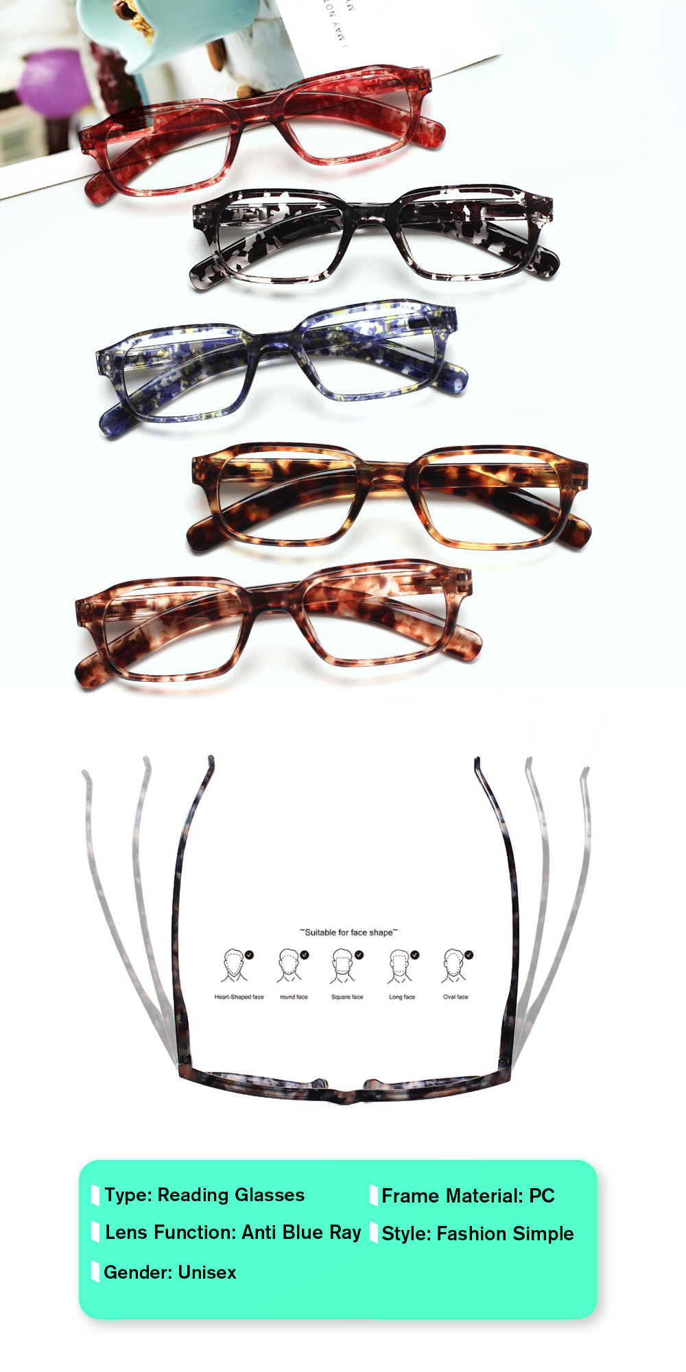 Kacamata Baca Wanita Bingkai P - Women'S Fashion Glasses With Clear Lenses ulasan dan harga