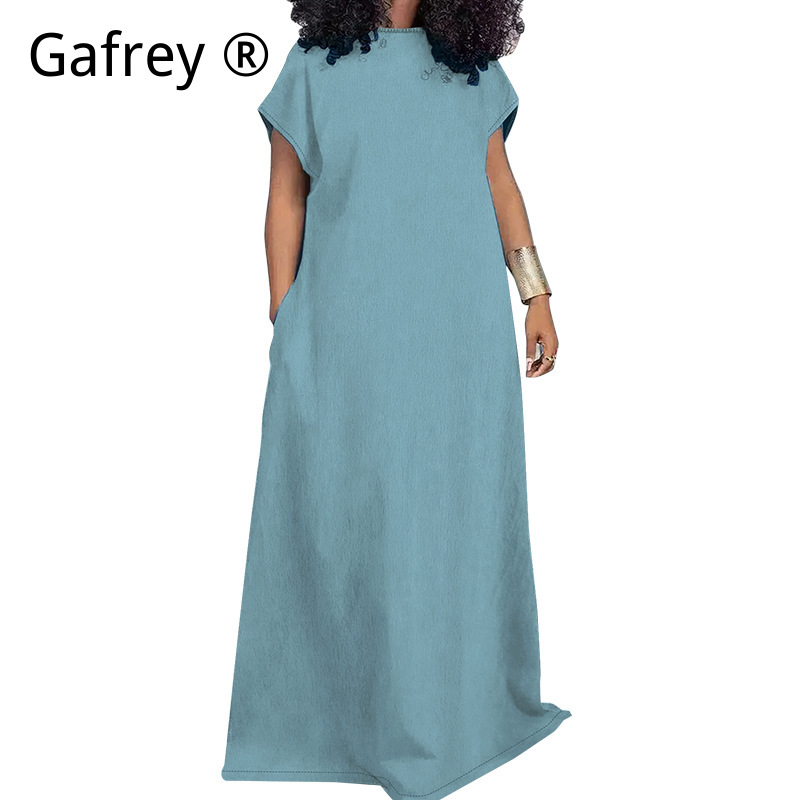 Gaun Maxi Denim Wanita Ukuran  - Women Fashion Jeans ulasan dan harga