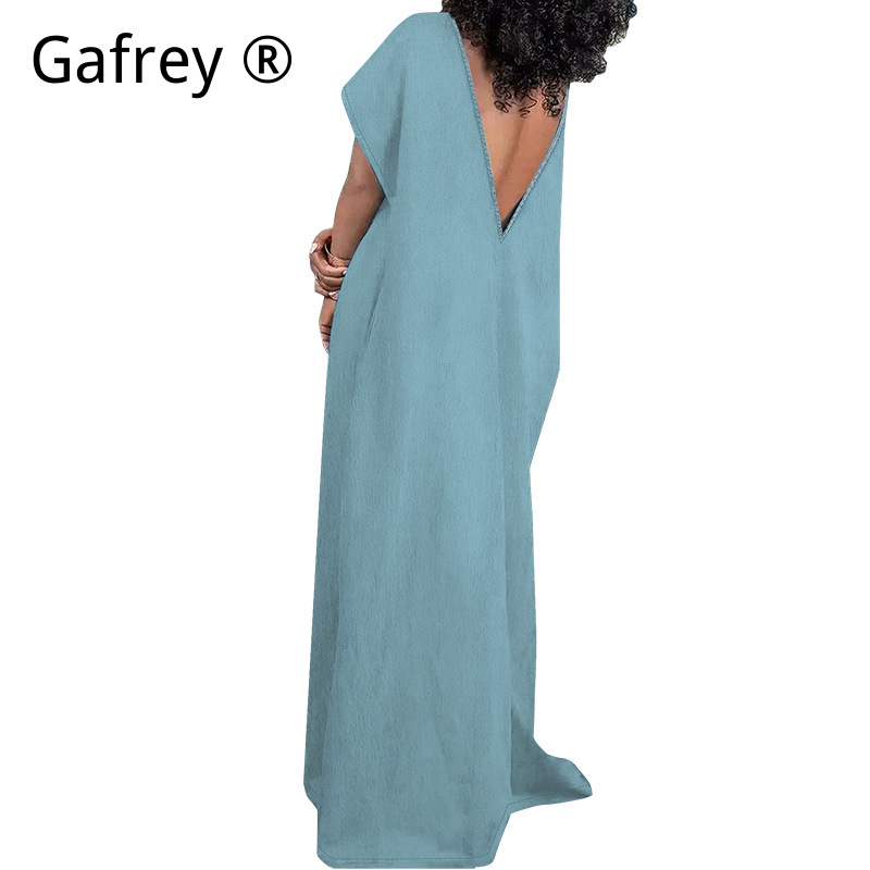 Gaun Maxi Denim Wanita Ukuran  - Women Fashion Jeans ulasan dan harga
