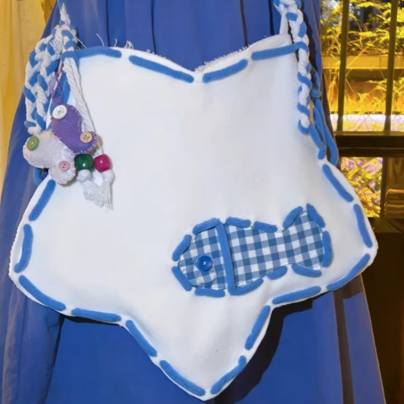 Tas Bintang Chic Fashion Kapas - Women'S Y2K Fashion Aesthetic ulasan dan harga