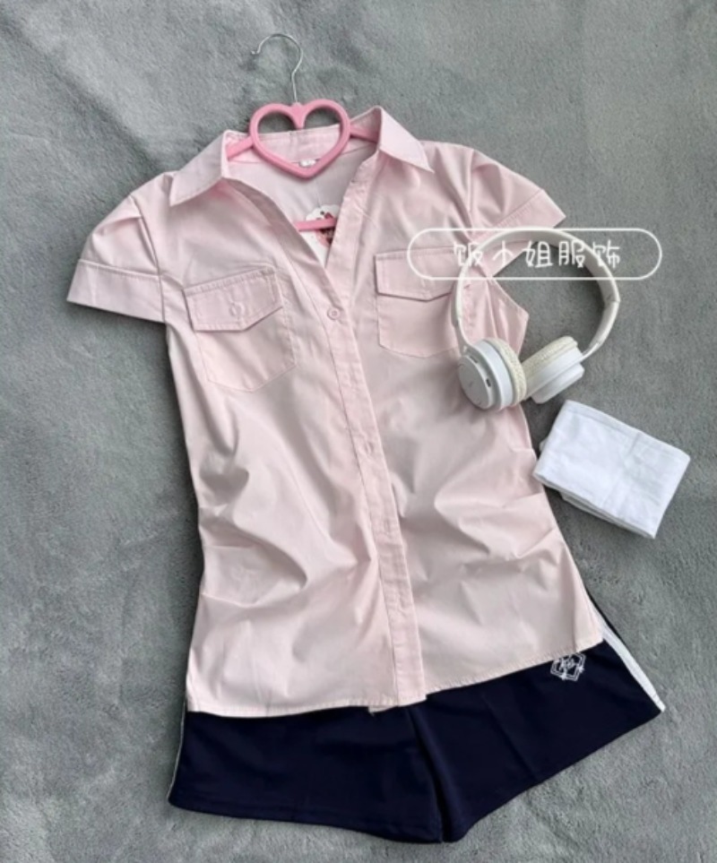 Blus Kerah Lipat Kancing Gaya  - Women'S Y2K Fashion Aesthetic ulasan dan harga