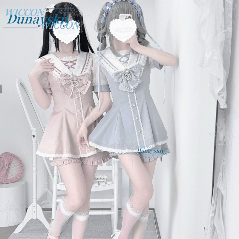 Set Gaun Kerah Pelaut Renda Pi - Sleeveless Jumpsuit ulasan dan harga