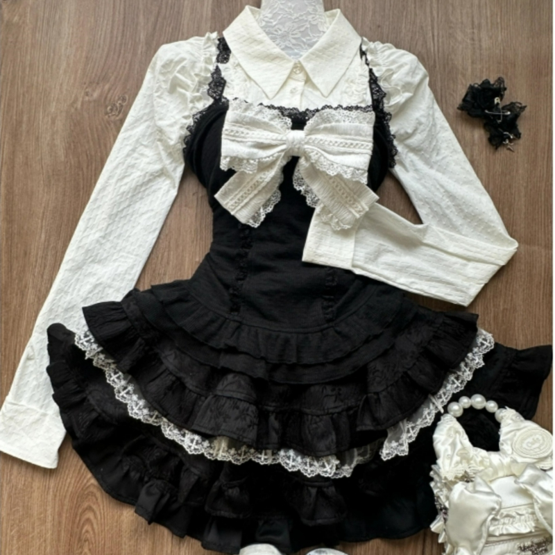 Y2k Set 3 potong gaya Lolita e - Women'S Y2K Fashion Aesthetic ulasan dan harga