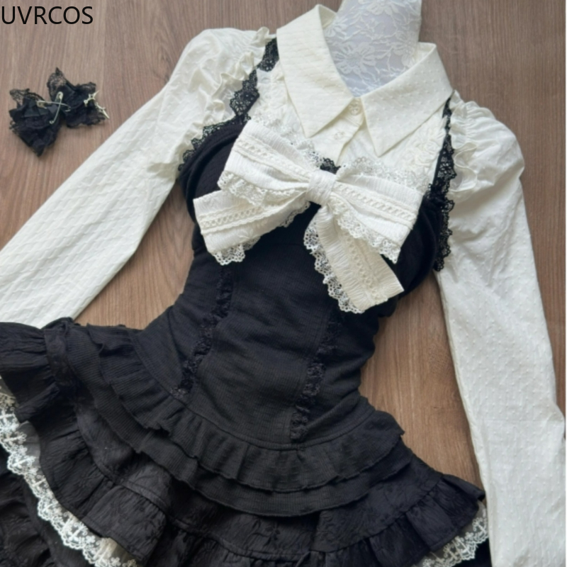 Y2k Set 3 potong gaya Lolita e - Women'S Y2K Fashion Aesthetic ulasan dan harga