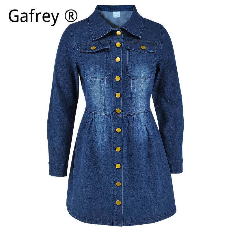 Gaun Denim Wanita Lengan Panja - Women Fashion Jeans ulasan dan harga