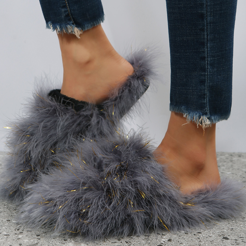 Sandal Bulu Mewah Wanita 2025  - Women'S Fashion For 2025 ulasan dan harga