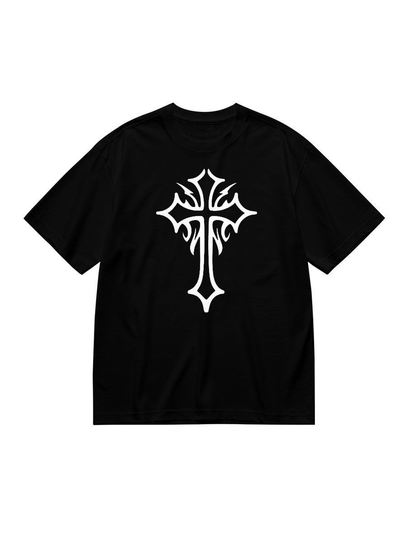Kaos Grafis Salib Gotik Wanita - Women'S Y2K Fashion Aesthetic ulasan dan harga