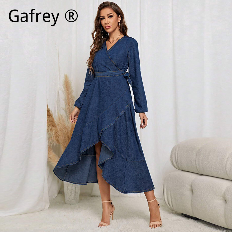 Gaun Denim Wanita Ukuran Besar - Women Fashion Jeans ulasan dan harga