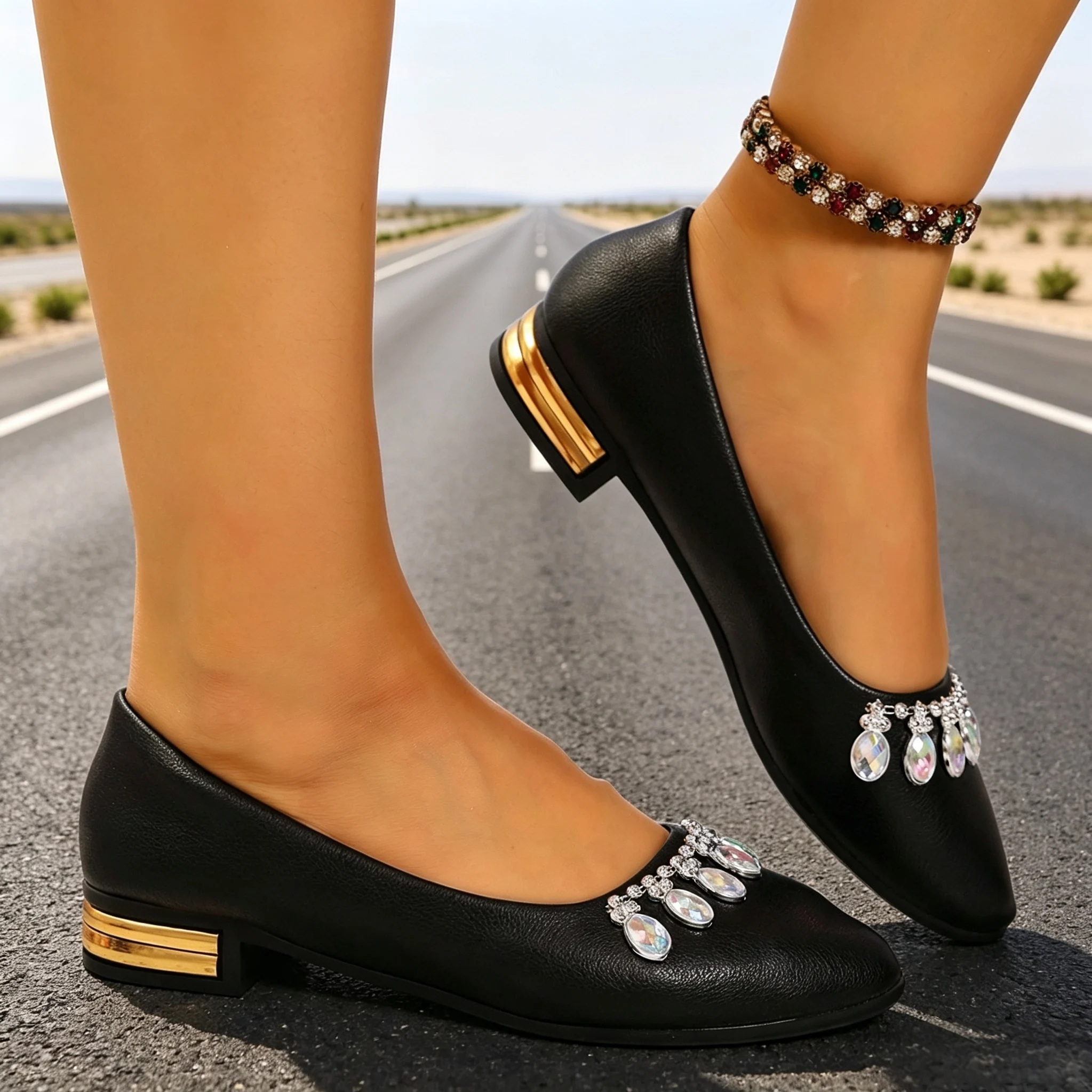 Sepatu Balet Wanita Model Poin - Women'S Fashion Loafers ulasan dan harga