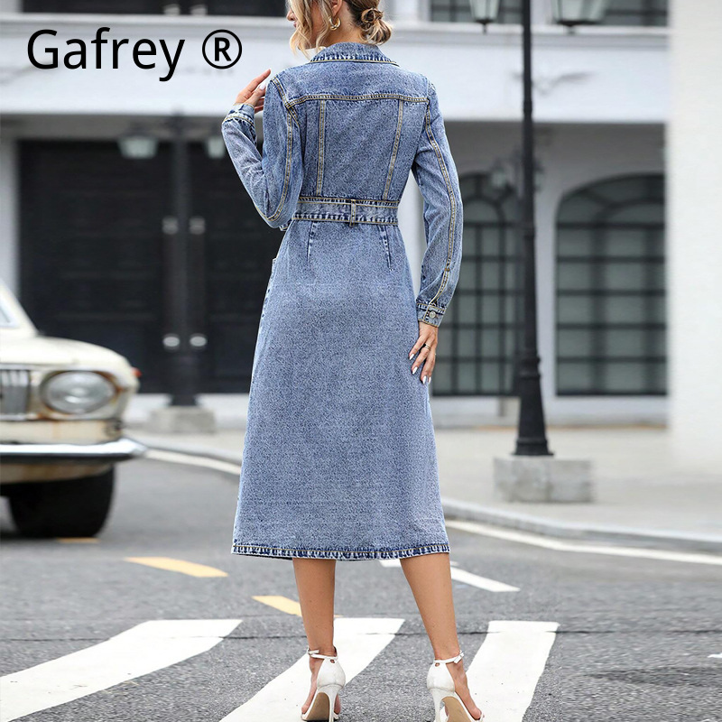 Gaun Denim Lengan Panjang Wani - Women Fashion Jeans ulasan dan harga