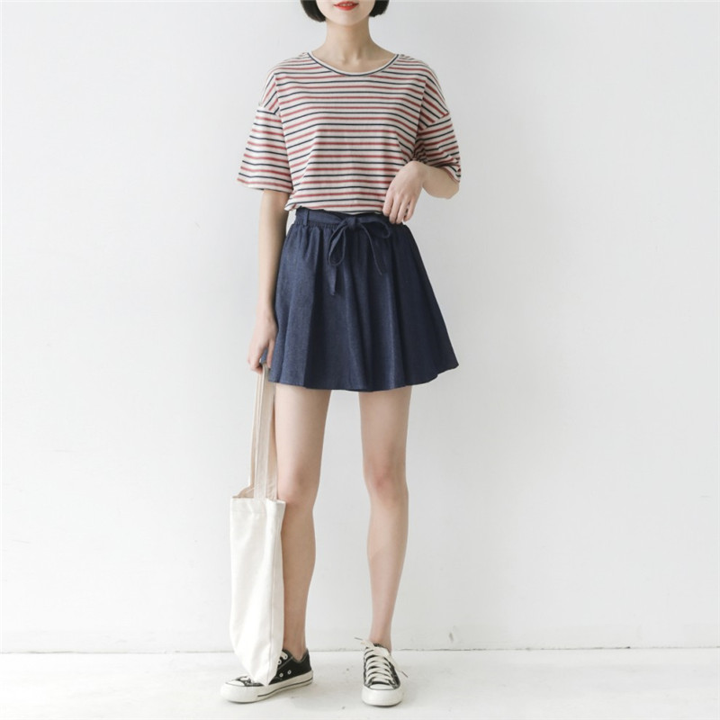 Rok denim kasual wanita model  - Women Fashion Jeans ulasan dan harga