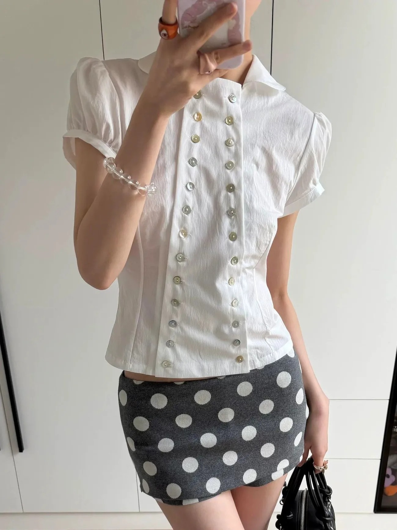 Blus Kerah Peter Pan Estetika  - Women'S Y2K Fashion Aesthetic ulasan dan harga