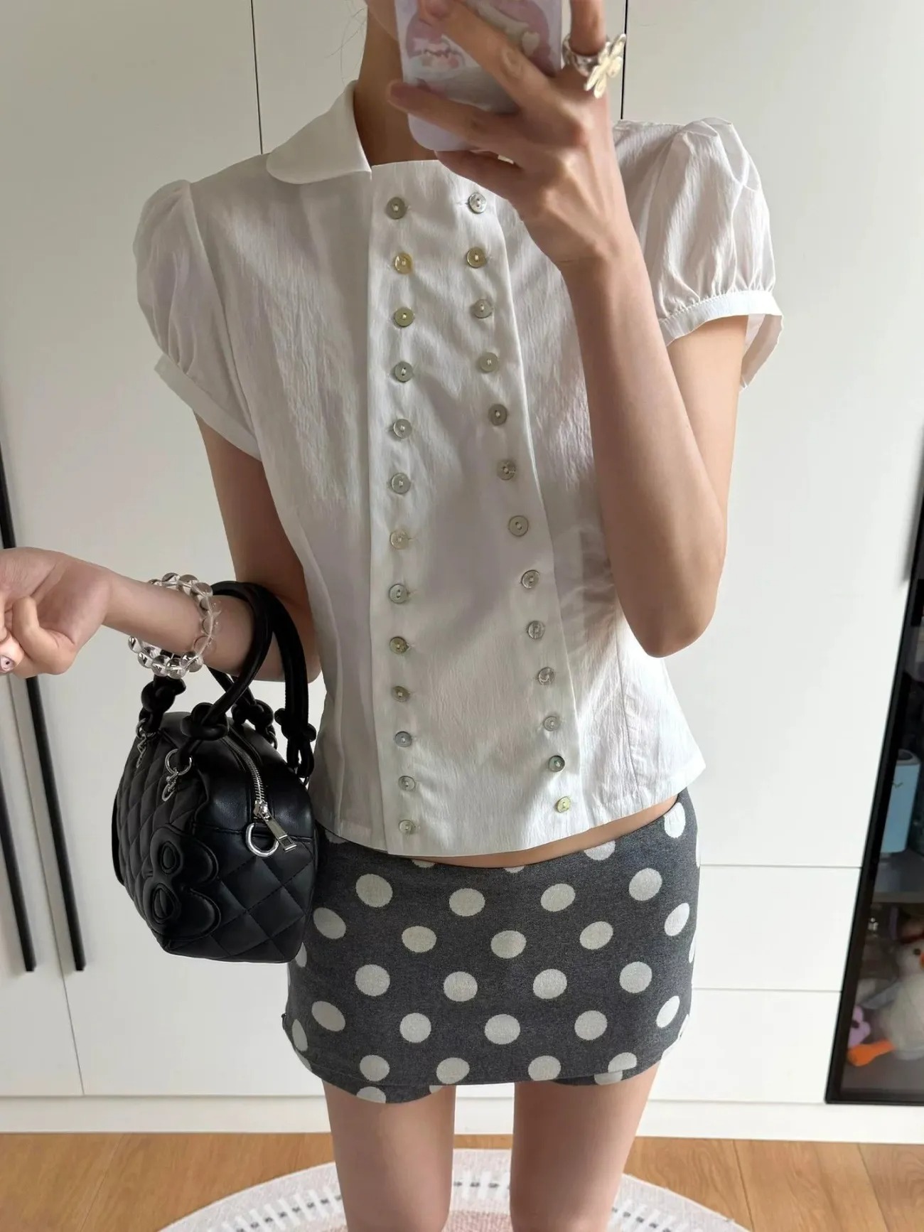 Blus Kerah Peter Pan Estetika  - Women'S Y2K Fashion Aesthetic ulasan dan harga