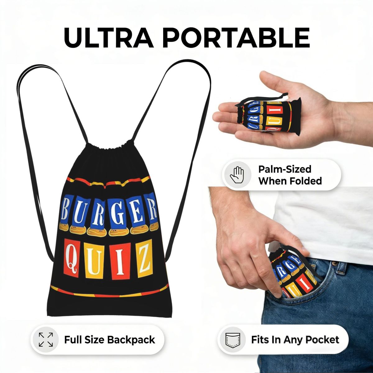 Tas Ransel Logo Baru Burger Qu - Women'S Fashion Quiz ulasan dan harga