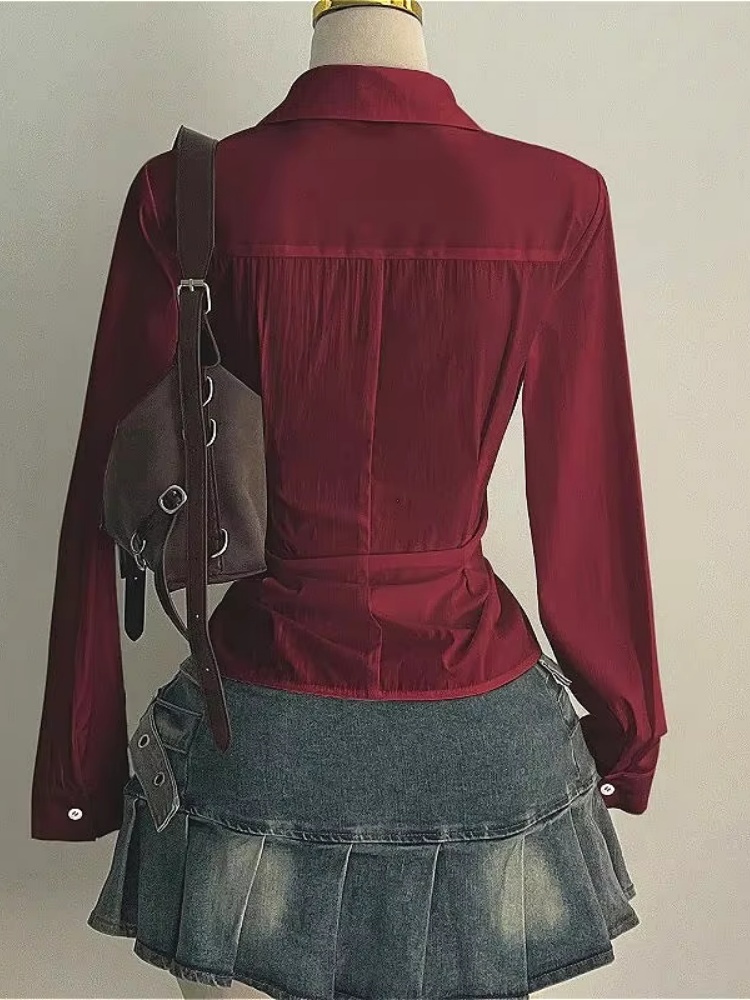 Blus Lengan Panjang Modis Keme - Women'S Y2K Fashion Aesthetic ulasan dan harga