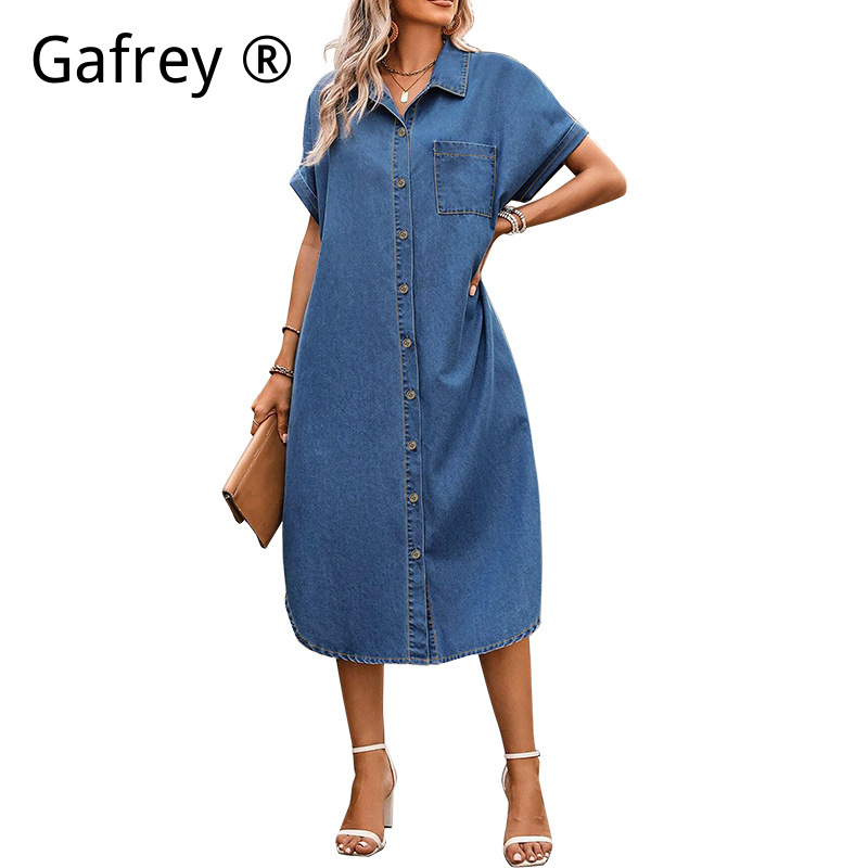 Gaun Denim Wanita Ukuran Besar - Women Fashion Jeans ulasan dan harga