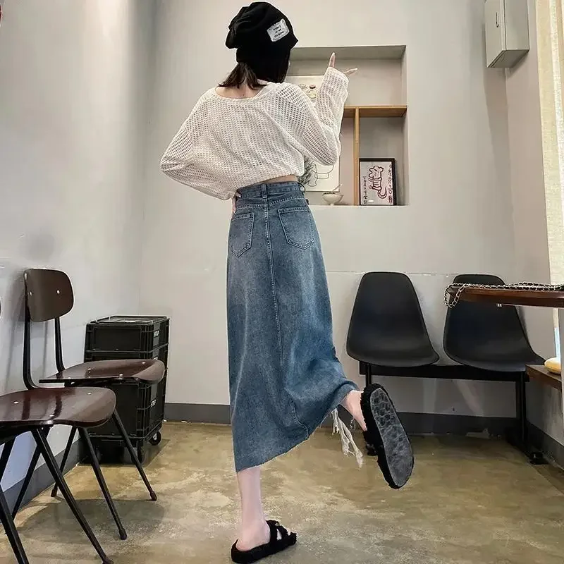 Rok Denim Wanita Pinggang Ting - Women Fashion Jeans ulasan dan harga