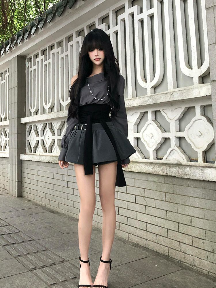 Set atasan dan rok pendek berg - Women'S Y2K Fashion Aesthetic ulasan dan harga