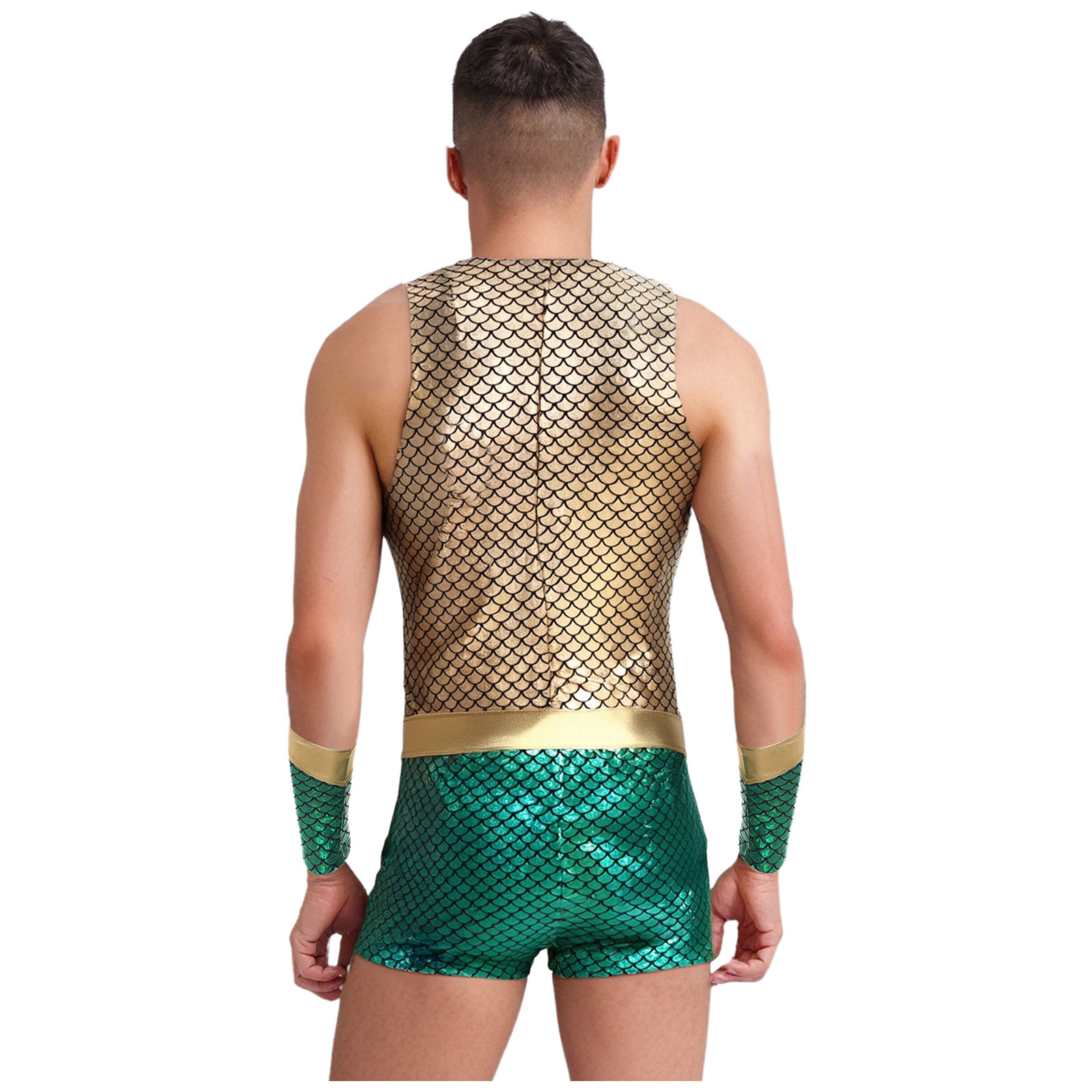 Kostum Raja Laut Pria Bodysuit - Sleeveless Jumpsuit ulasan dan harga