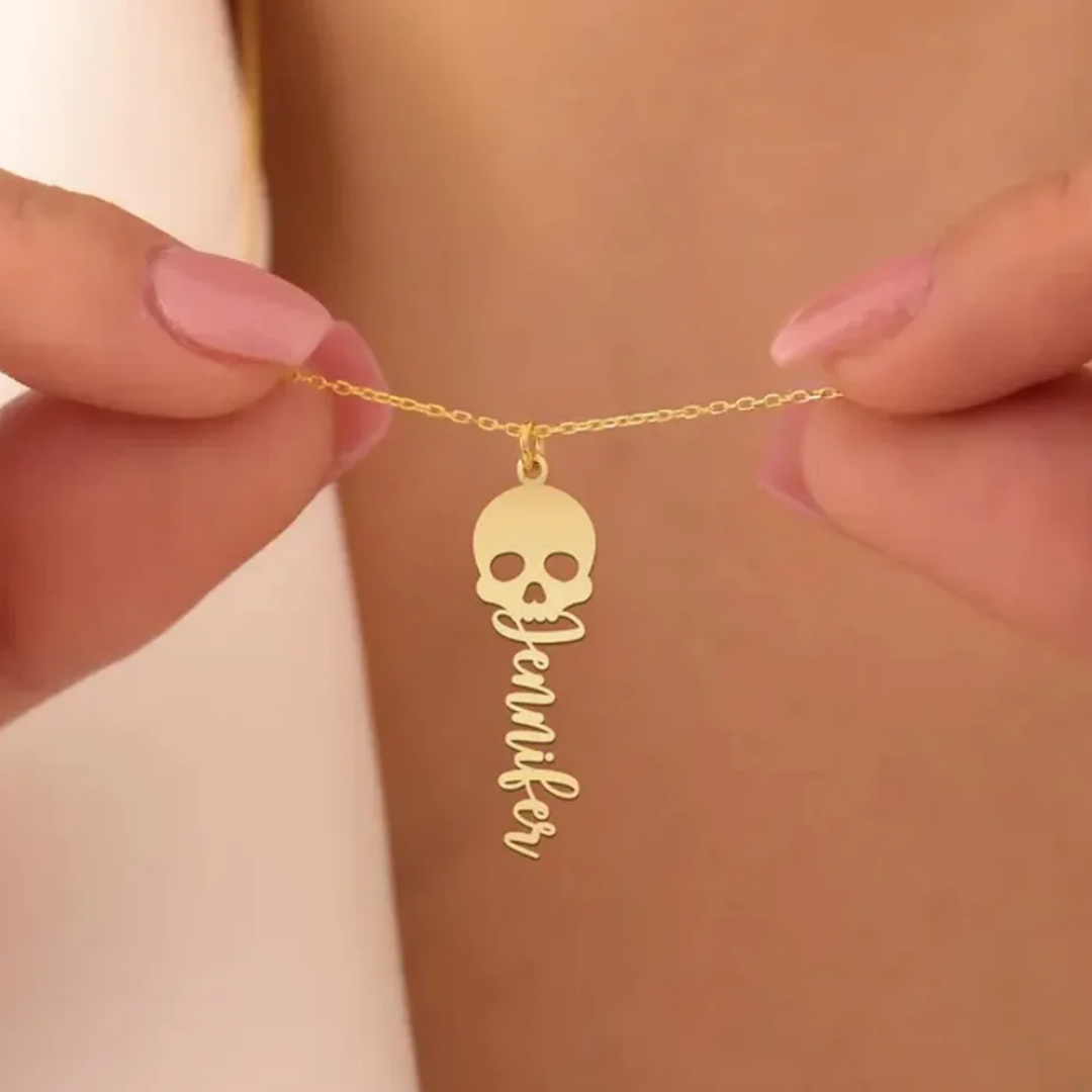 Kalung Tengkorak Kustom dengan - Women'S Fashion Edgy ulasan dan harga