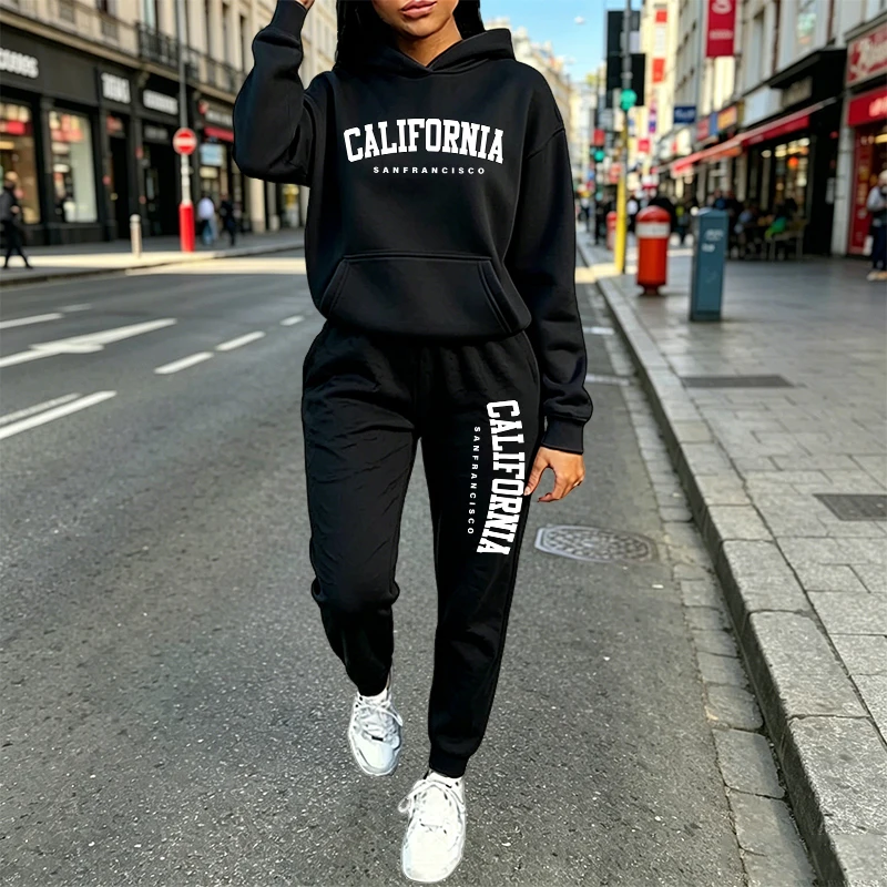 Setelan Hoodie Jogger Kasual U - Women'S Fashion Suit ulasan dan harga