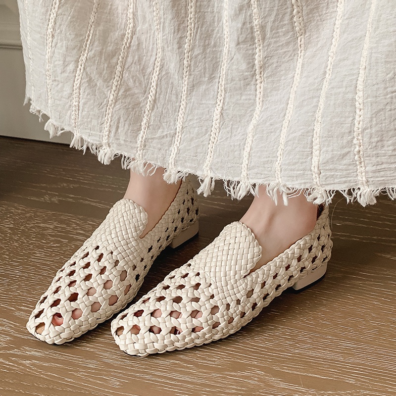 Sandal Kulit Asli Anyaman Wani - Women'S Fashion Loafers ulasan dan harga
