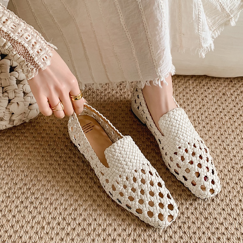 Sandal Kulit Asli Anyaman Wani - Women'S Fashion Loafers ulasan dan harga