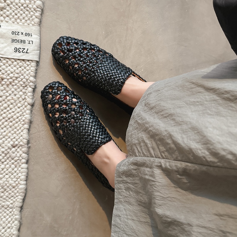 Sandal Kulit Asli Anyaman Wani - Women'S Fashion Loafers ulasan dan harga