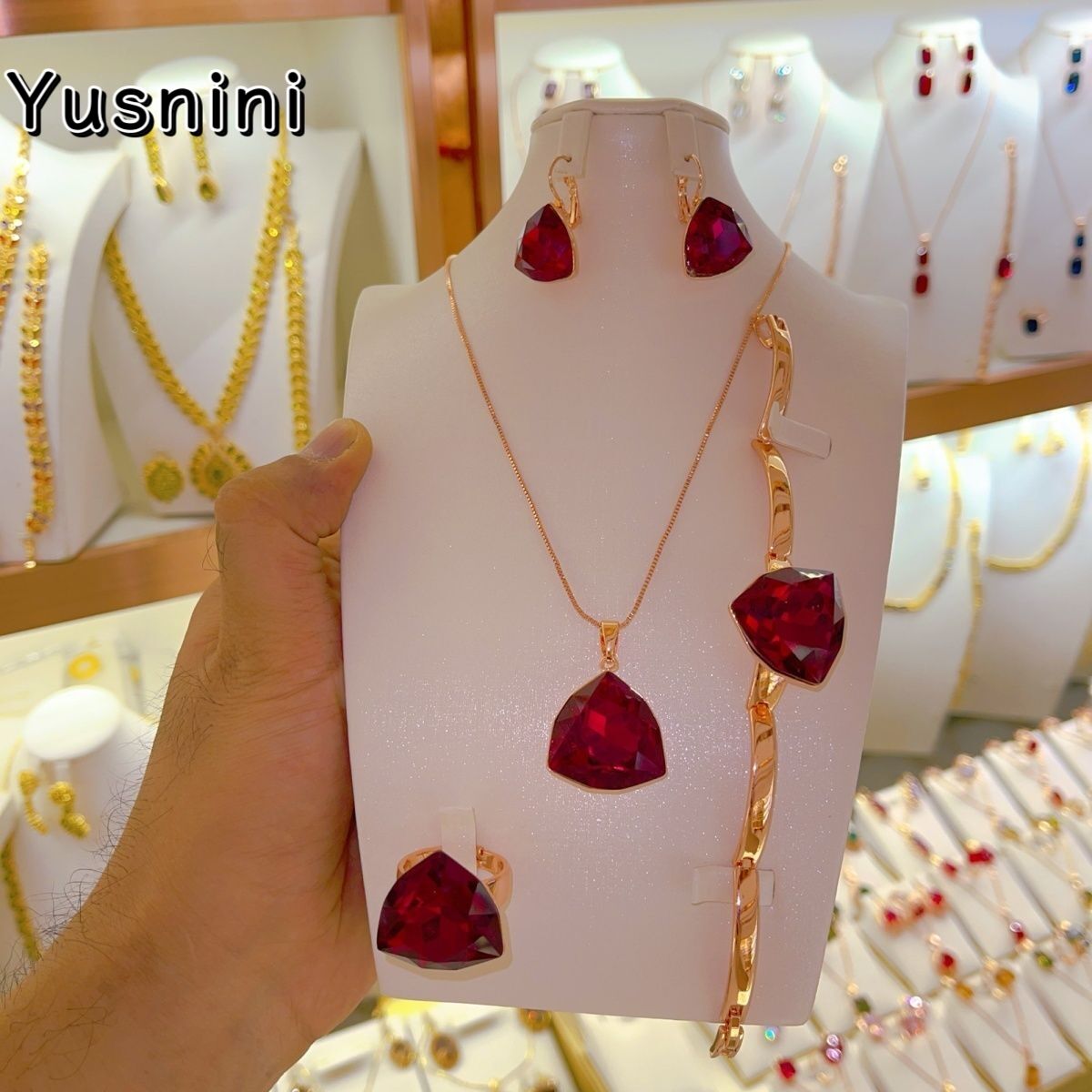 Set Perhiasan Mewah Berlapis E - Women Fashion Uk ulasan dan harga